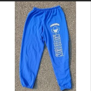 Vtg 1993 Toronto Maple Leafs Sweatpants L Made in Canada NHL Bulletin Athletic